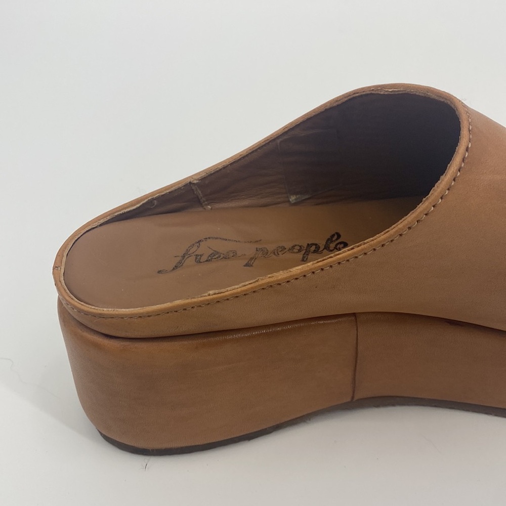 FREE PEOPLE Morgan Mules Leather Clog Platform - Picture 11 of 16